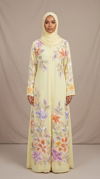 KORO FLOWER ABAYA(F-16)
