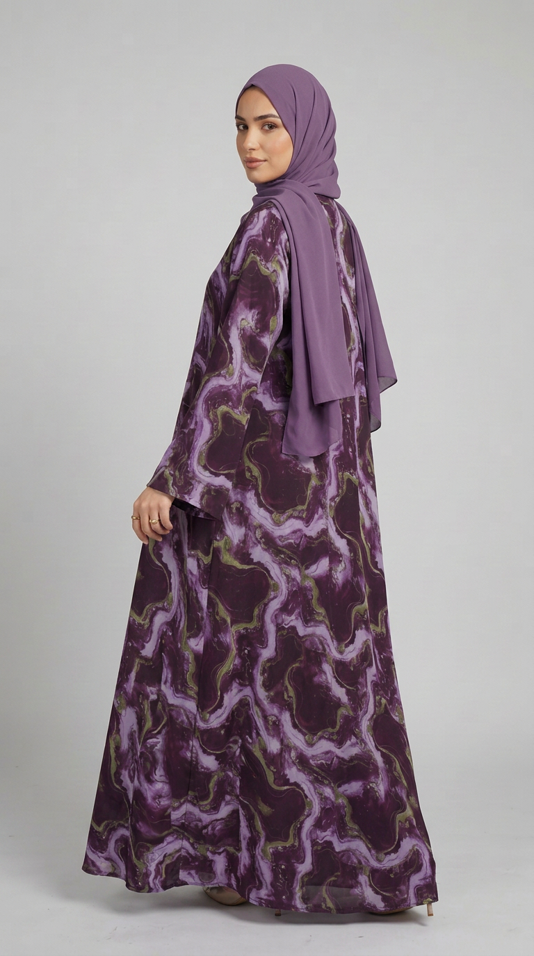 TIE DYE LOOK ABAYA-MOMMY