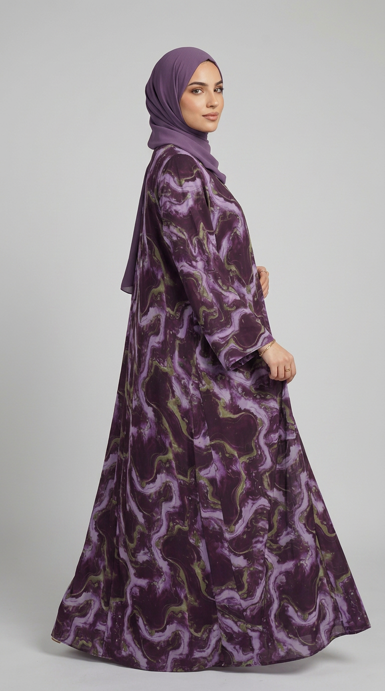 TIE DYE LOOK ABAYA-MOMMY