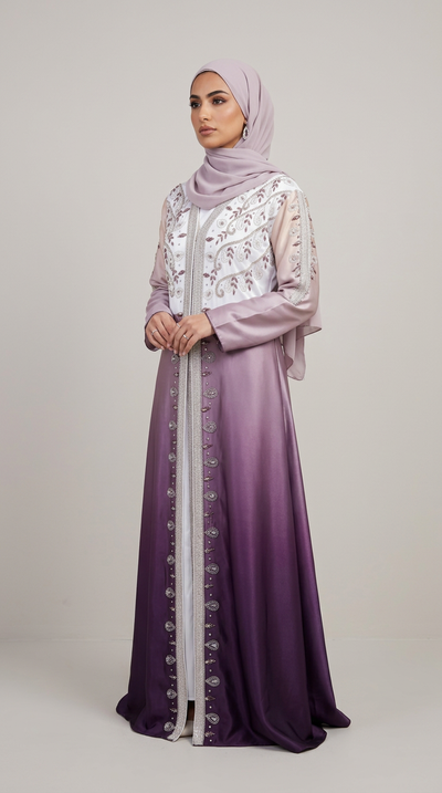 Double line Double Two tone Kaftan