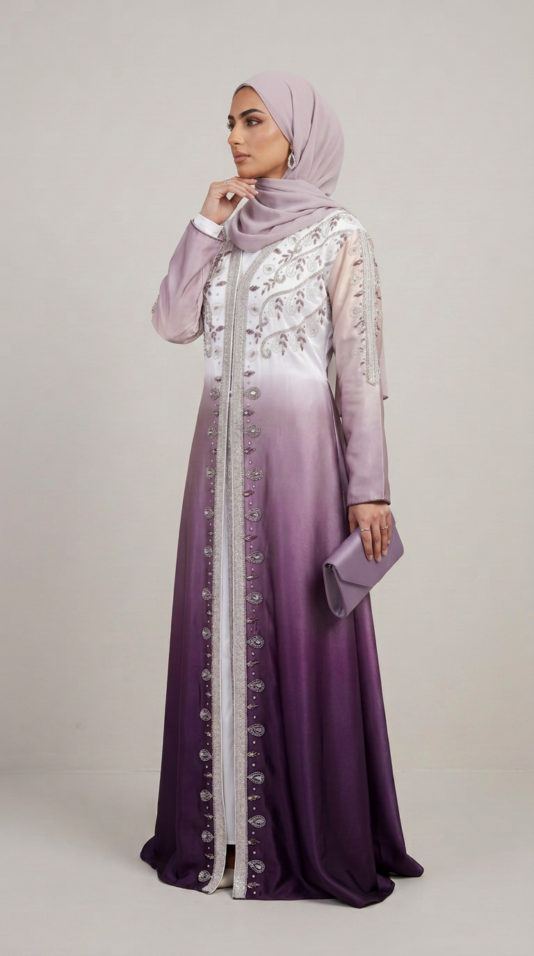Double line Double Two tone Kaftan
