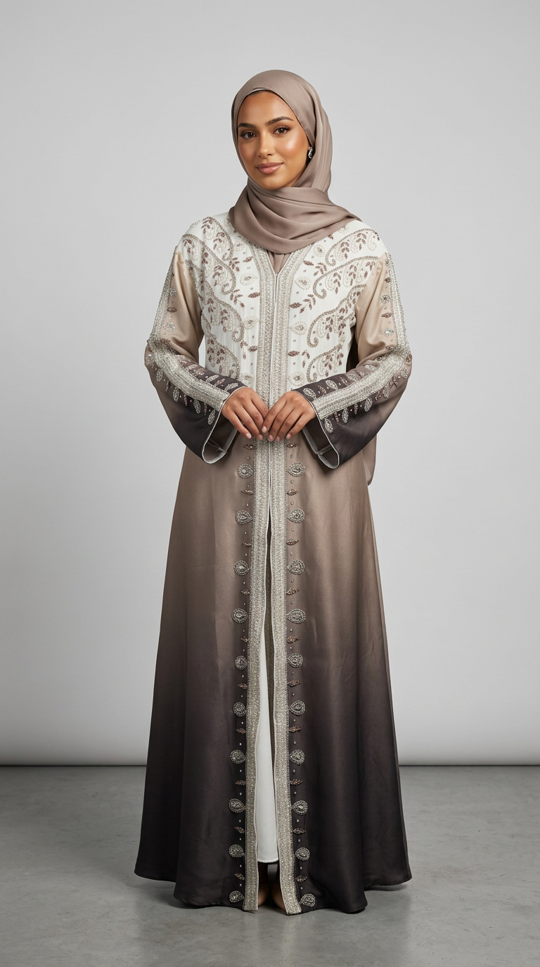 Double line Double Two tone Kaftan
