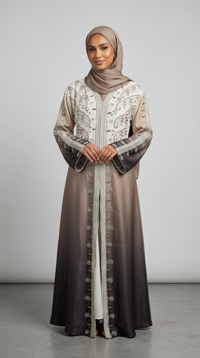 Double line Double Two tone Kaftan