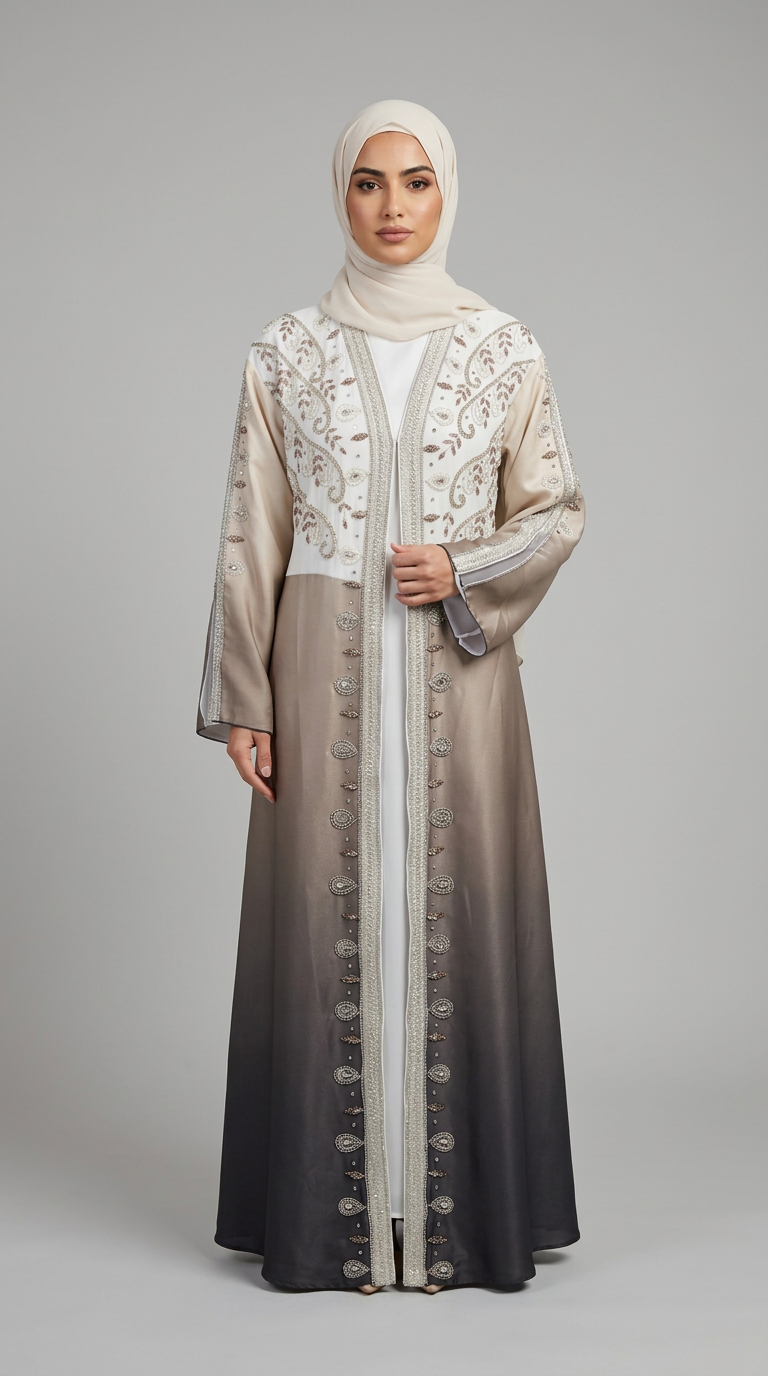 Double line Double Two tone Kaftan