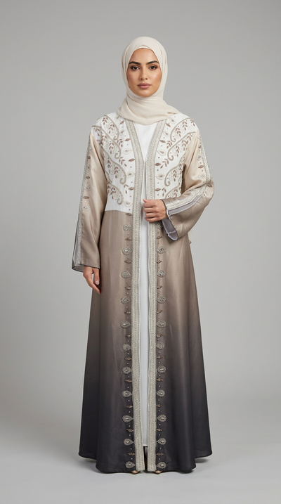 Double line Double Two tone Kaftan