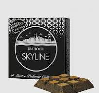 Packaging of NABEEL BAKHOOR SKYLINE 40GRM with a black and white design, featuring the product name and Bakhoor Skyline branding.