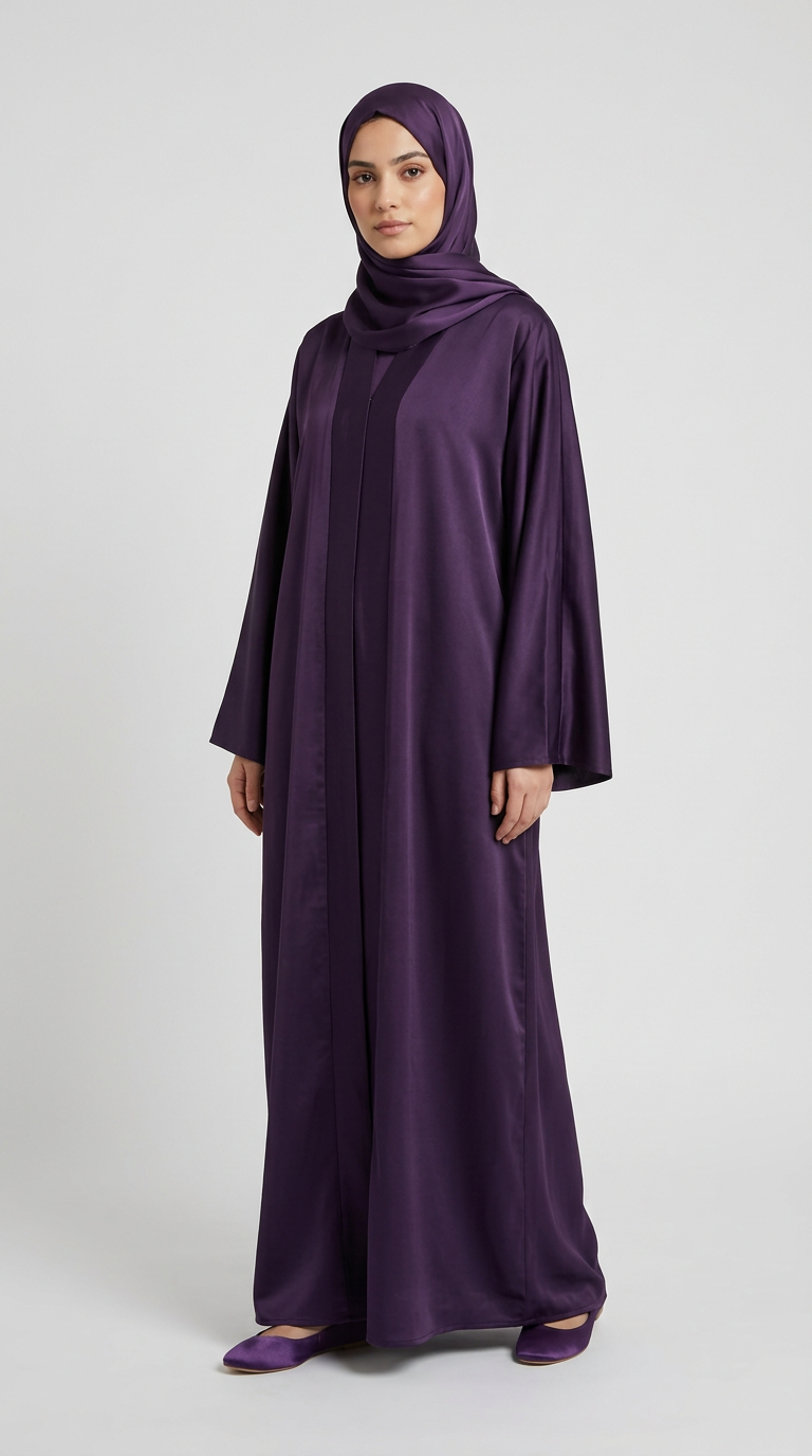 Silky Flap Abaya (H-5)