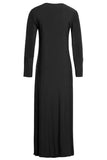 BLACK/ Navy Blue Jersey Abaya