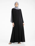 BLACK/ Navy Blue Jersey Abaya