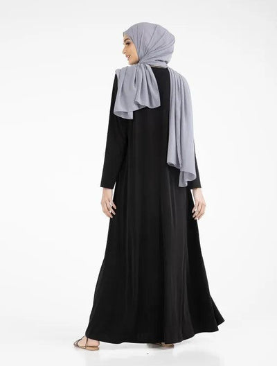 BLACK/ Navy Blue Jersey Abaya