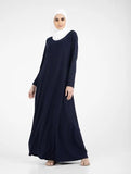 BLACK/ Navy Blue Jersey Abaya