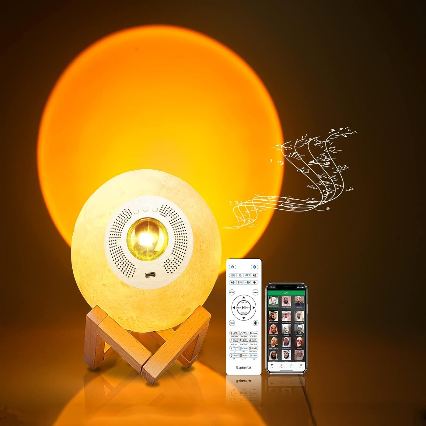Moon Quran Lamp Bluetooth Speaker